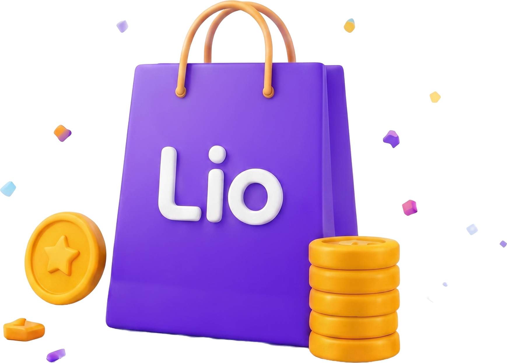 Lio çantası ve coin illüstrasyonu